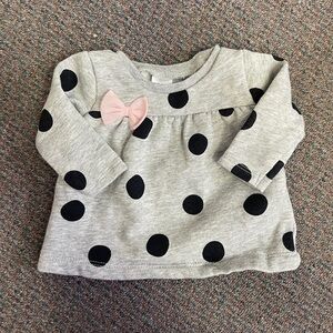 0124-99 Polka Dot Sweatshirt with Bow